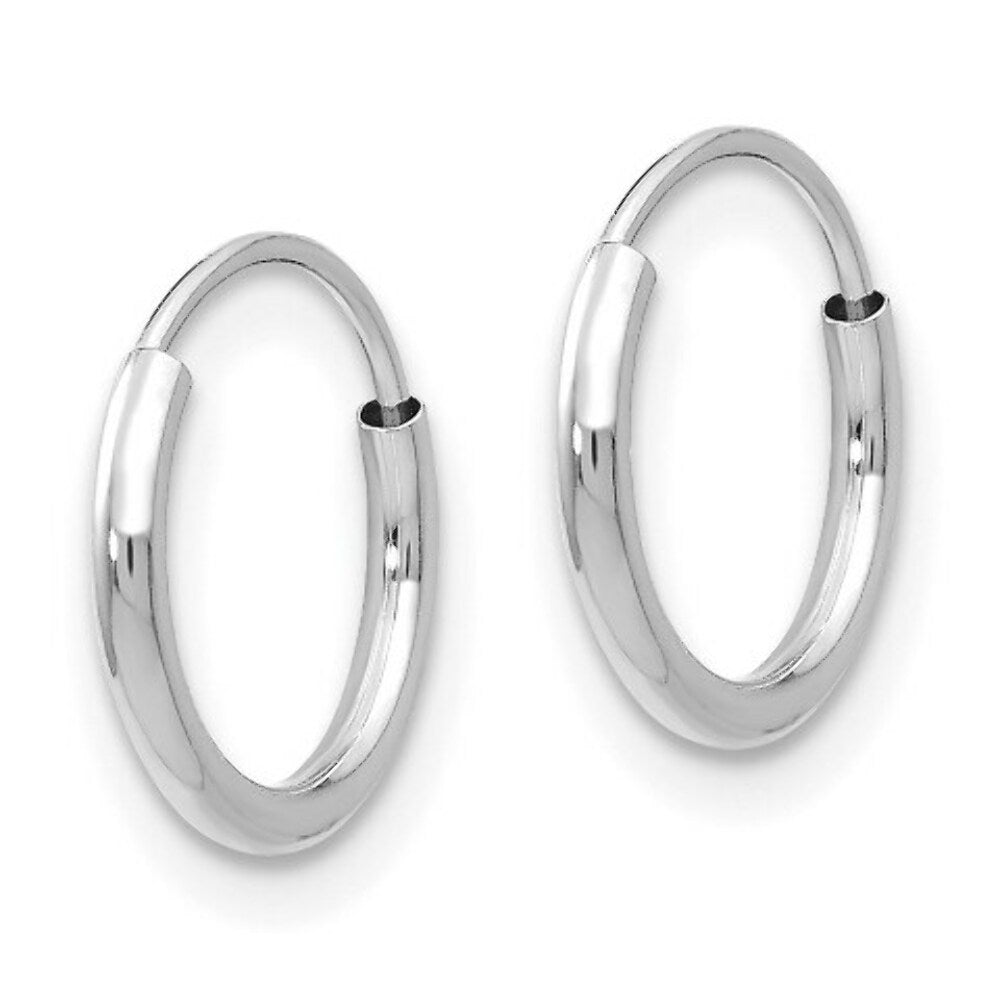 14K White Gold Madi K Endless 8mm Hoop Earrings