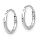 Load image into Gallery viewer, 14K White Gold Madi K Endless 8mm Hoop Earrings
