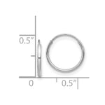 Load image into Gallery viewer, 14K Madi K White Gold Endless 12mm Hoop Earrings
