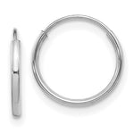 Load image into Gallery viewer, 14K Madi K White Gold Endless 12mm Hoop Earrings
