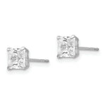 Load image into Gallery viewer, 14k White Gold Madi K 5mm Square CZ Post Earrings
