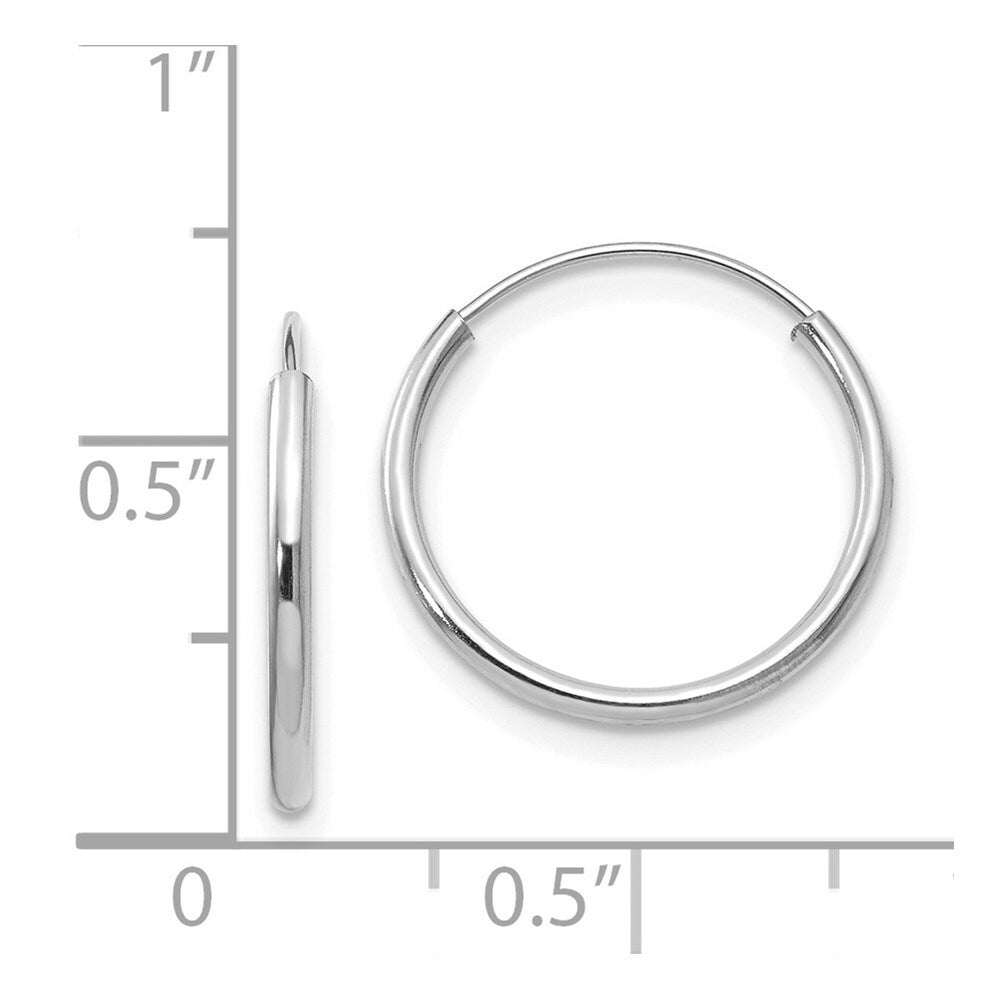 14K Madi K White Gold Endless Hoop Earrings
