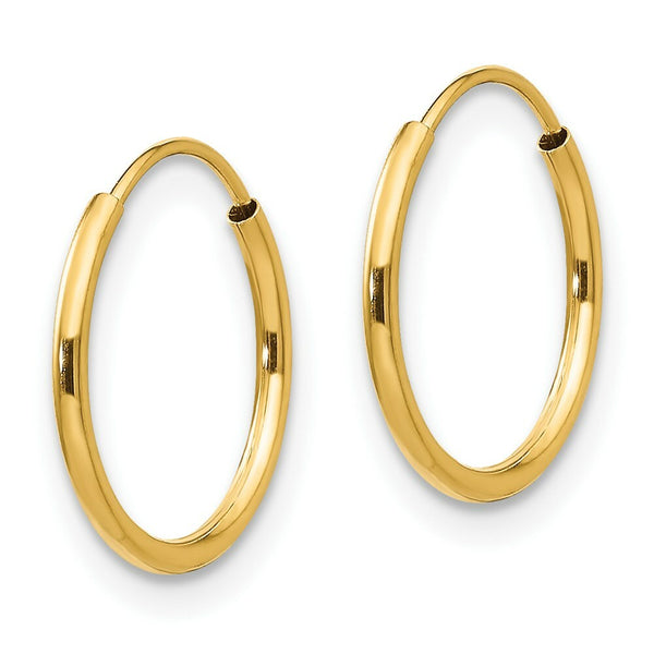 14K Yellow Gold Madi K Collection Endless Hoop Earrings
