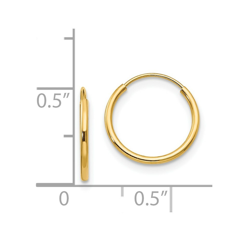 14K Yellow Gold Madi K Collection Endless Hoop Earrings