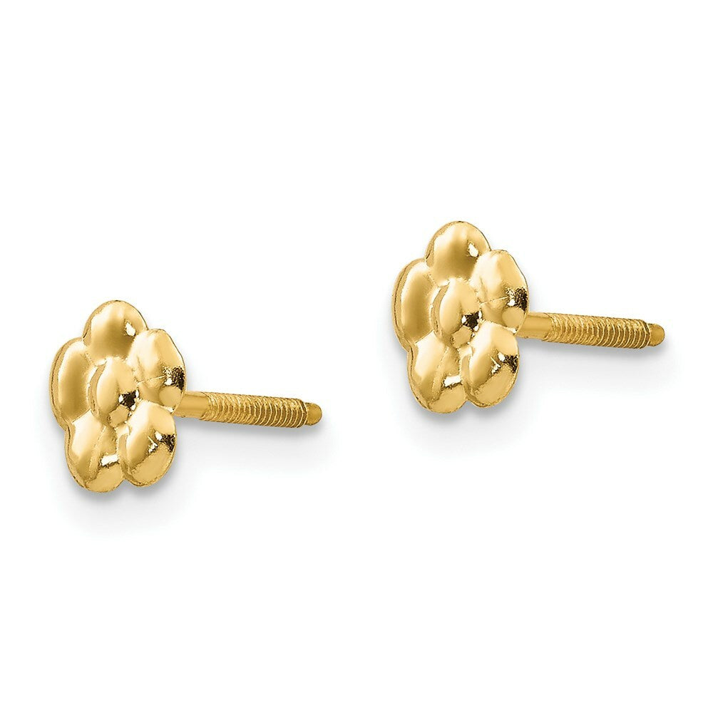 14K Yellow Gold Madi K Collection Flower Post Earrings
