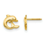 Load image into Gallery viewer, 14K Yellow Gold Madi K Dolphin Post Earrings
