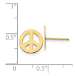 Load image into Gallery viewer, 14K Yellow Gold Madi K Peace Sign Post Earrings
