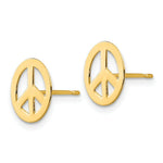 Load image into Gallery viewer, 14K Yellow Gold Madi K Peace Sign Post Earrings
