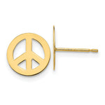 Load image into Gallery viewer, 14K Yellow Gold Madi K Peace Sign Post Earrings
