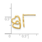Load image into Gallery viewer, 14K Yellow Gold Madi K Hearts Post Earrings
