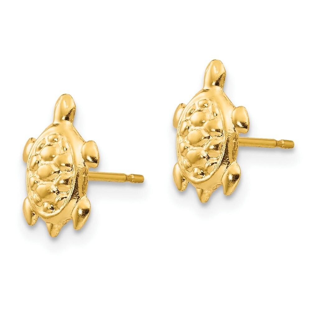 14K Yellow Gold Madi K Turtle Post Earrings