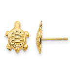 Load image into Gallery viewer, 14K Yellow Gold Madi K Turtle Post Earrings
