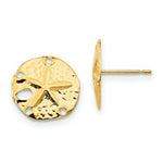 Load image into Gallery viewer, 14K Yellow Gold Madi K Sand Dollar Post Earrings
