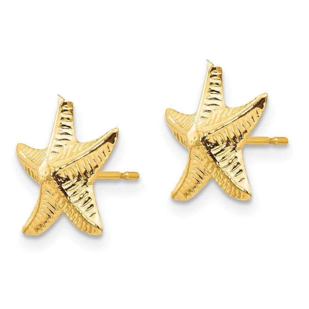 14K Yellow Gold Madi K Starfish Post Earrings