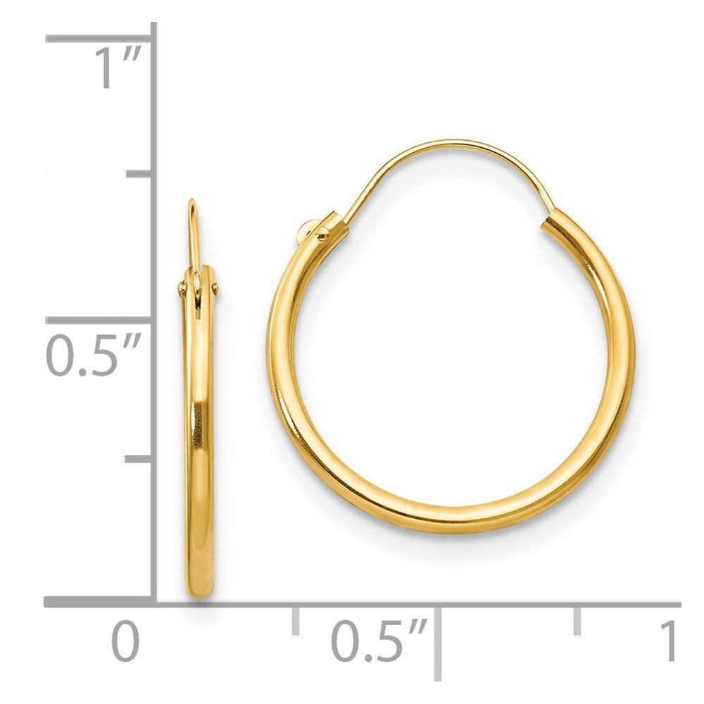 14K Yellow Gold Madi K Collection Hoop Earrings
