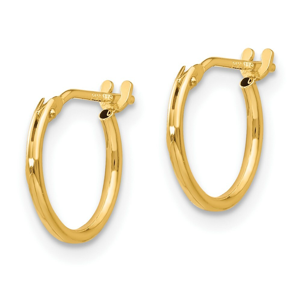 14K Yellow Gold Madi K Collection 1mm Hoop Earrings
