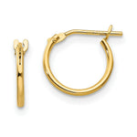 Load image into Gallery viewer, 14K Yellow Gold Madi K Collection 1mm Hoop Earrings
