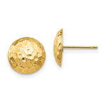 Load image into Gallery viewer, 14K Yellow Gold Madi K Puffed Round Post Earrings
