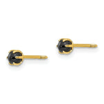 Load image into Gallery viewer, 14K Yellow Gold Madi K 3mm Onyx Post Earrings
