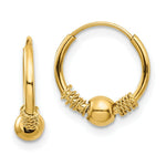 Load image into Gallery viewer, 14K Yellow Gold Madi K Endless Hoop w/Bead Earrings
