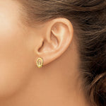 Load image into Gallery viewer, 14K Yellow Gold Madi K Claddagh Post Earrings
