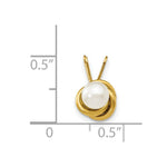 Load image into Gallery viewer, 14k Yellow Gold Madi K 4mm Freshwater Cultured Pearl Love Knot Pendant
