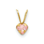Load image into Gallery viewer, 14K Yellow Gold Madi K Pink CZ Heart Pendant
