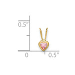 Load image into Gallery viewer, 14K Yellow Gold Madi K Pink CZ Heart Pendant
