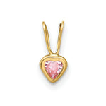 Load image into Gallery viewer, 14K Yellow Gold Madi K Pink CZ Heart Pendant
