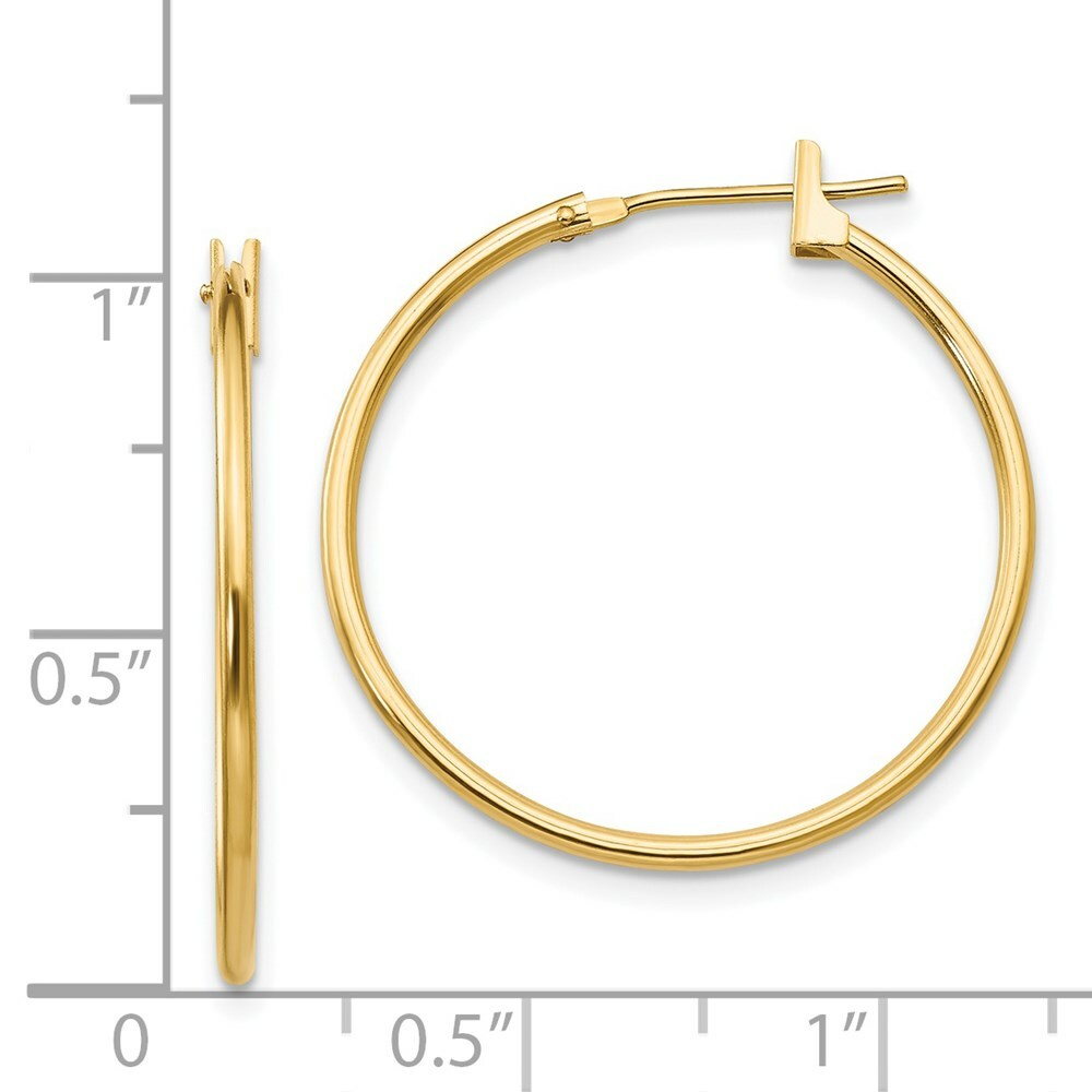 14K Yellow Gold Madi K 26mm Hoop Earrings