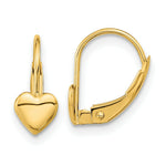 Load image into Gallery viewer, 14K Yellow Gold Madi K Heart Leverback Earrings
