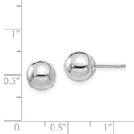 Load image into Gallery viewer, 14k White Gold Madi K Polished 8mm Ball Post Earrings
