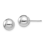 Load image into Gallery viewer, 14k White Gold Madi K Polished 8mm Ball Post Earrings
