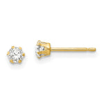 Load image into Gallery viewer, 14K Yellow Gold Madi K CZ Stud Post Earrings
