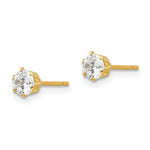 Load image into Gallery viewer, 14K Yellow Gold Madi K CZ Stud Post Earrings
