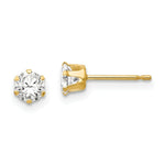 Load image into Gallery viewer, 14K Yellow Gold Madi K CZ Stud Post Earrings
