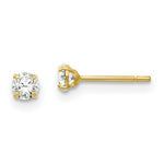 Load image into Gallery viewer, 14K Yellow Gold Madi K CZ Stud Post Earrings
