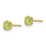 Load image into Gallery viewer, 14K Yellow Gold Madi K Round Peridot 4mm Post Earrings
