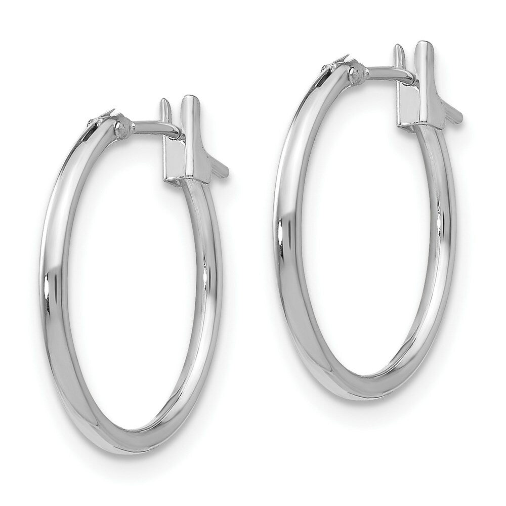 14K White Gold Madi K 15mm Hoop Earrings