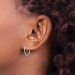 Load image into Gallery viewer, 14K White Gold Madi K 15mm Hoop Earrings

