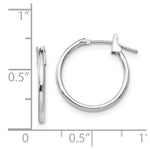 Load image into Gallery viewer, 14K White Gold Madi K 15mm Hoop Earrings

