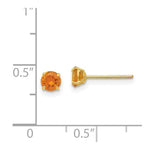 Load image into Gallery viewer, 14K Yellow Gold Madi K Round Citrine 4mm Post Earrings
