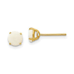 Load image into Gallery viewer, 14K Yellow Gold Madi K Round Opal 5mm Post Earrings
