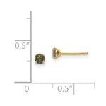 Load image into Gallery viewer, 14K Yellow Gold Madi K Round Mystic Topaz 3mm Post Earrings

