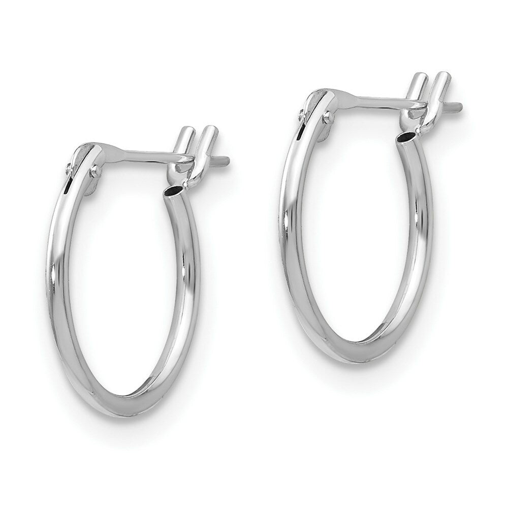 14K White Gold Madi K 9mm Hoop Earrings