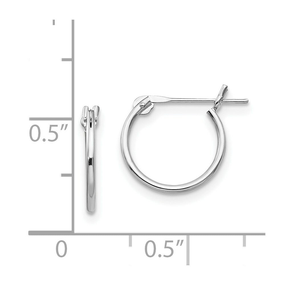 14K White Gold Madi K 9mm Hoop Earrings
