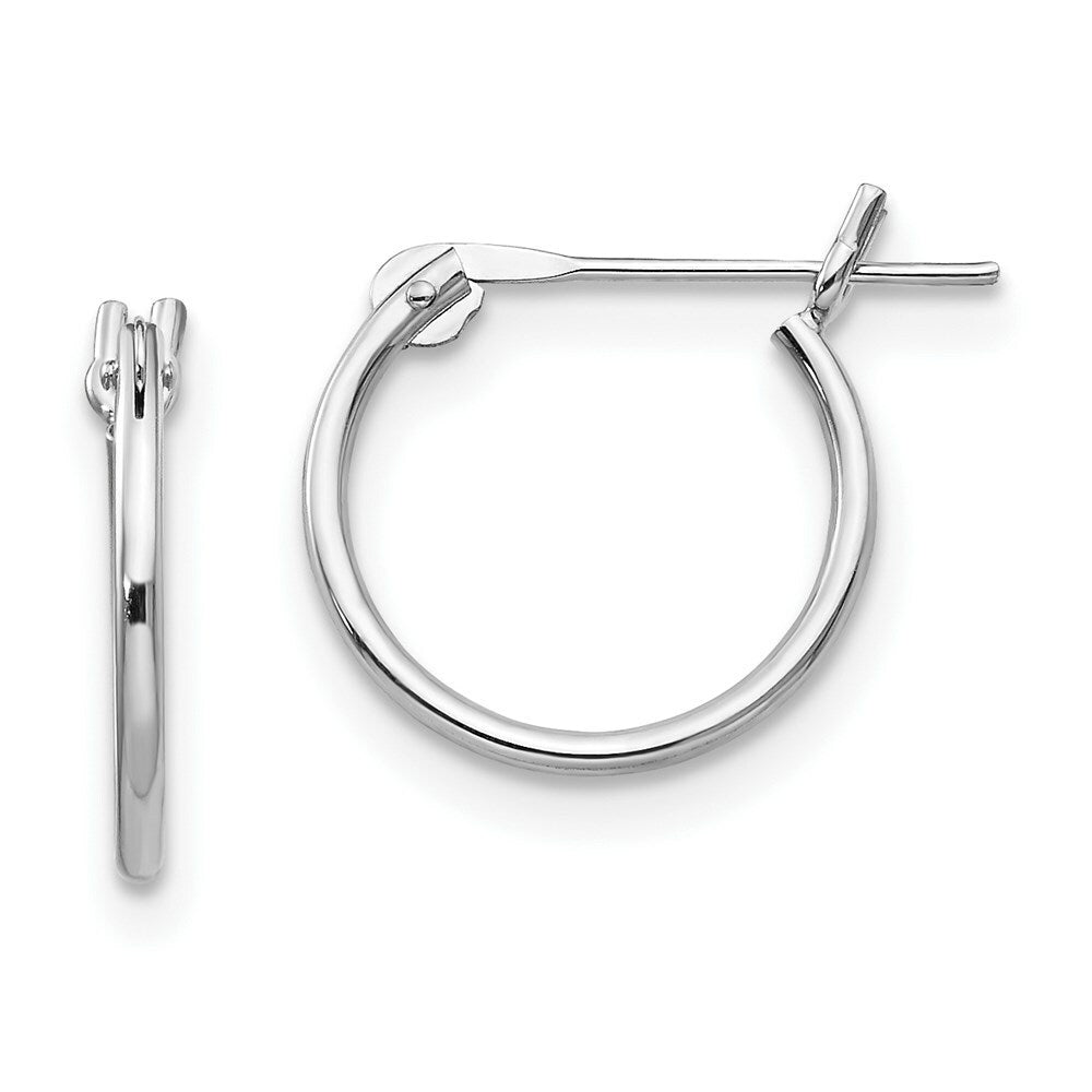 14K White Gold Madi K 9mm Hoop Earrings