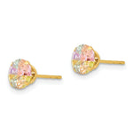 Load image into Gallery viewer, 14K Yellow Gold Madi K Multi-color CZ 6mm Post Earrings

