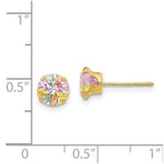 Load image into Gallery viewer, 14K Yellow Gold Madi K Multi-color CZ 6mm Post Earrings
