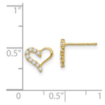 Load image into Gallery viewer, 14K Yellow Gold Madi K CZ Heart Post Earrings

